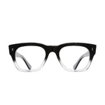 0772V2 OPTICAL SQUARE GLASSES BLACK TO CLEAR FADE