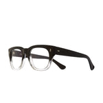 0772V2 OPTICAL SQUARE GLASSES BLACK TO CLEAR FADE